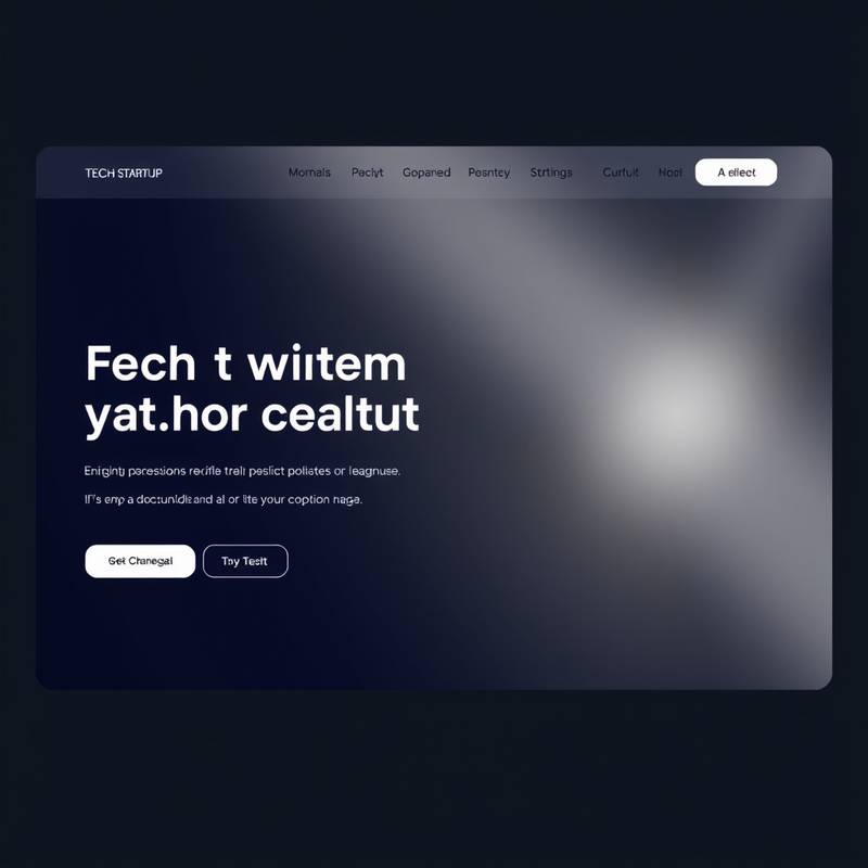 Clean and Engaging Landing Page for a Cutting-Edge Tech Startup