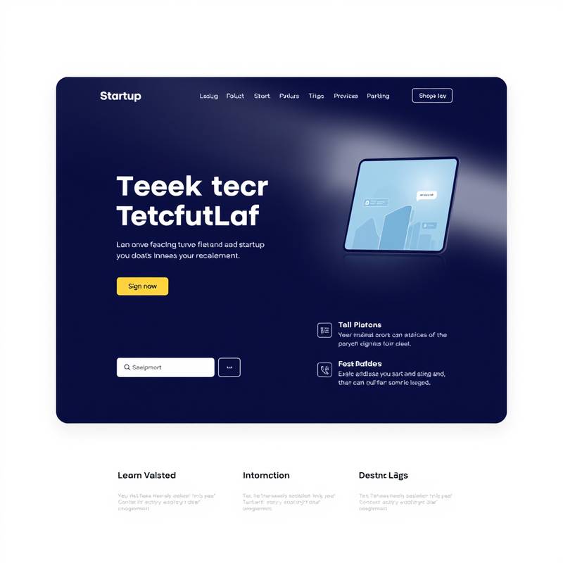 Landing Page for a Tech Startup